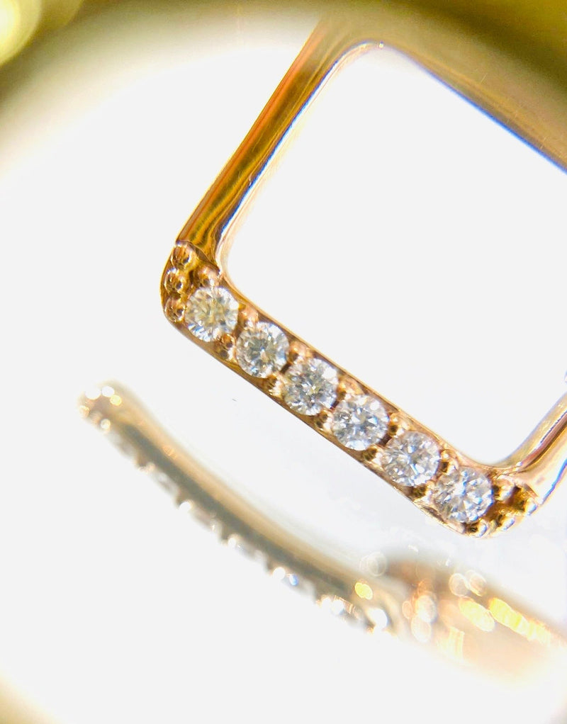 18k Rose Gold & Diamond Earrings