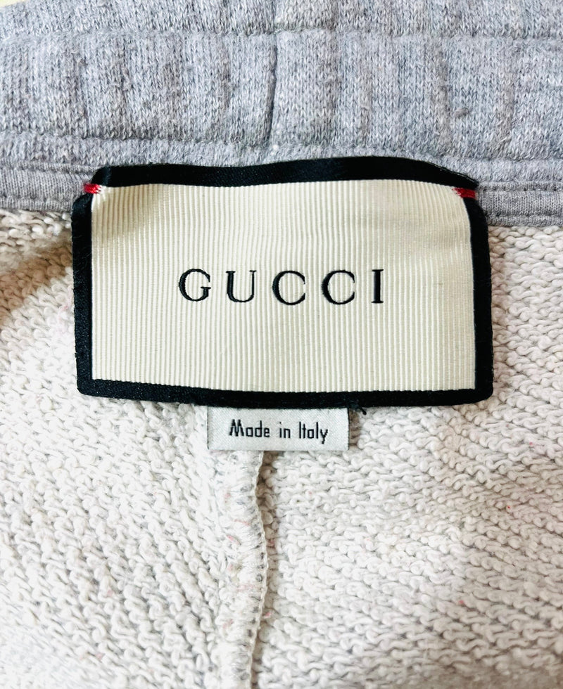 Gucci Logo Tiger Applique Cotton Track Pants. Size M