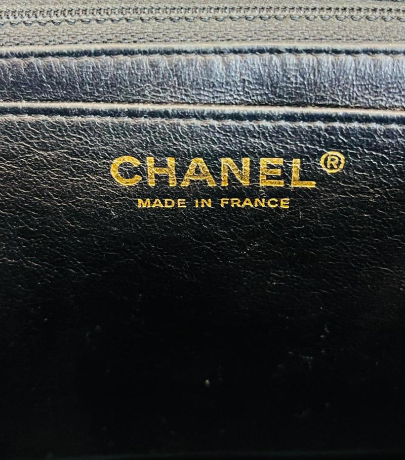 Chanel Vintage Jumbo Classic Caviar Leather Flap Bag With 24k Gold Plated Hardware