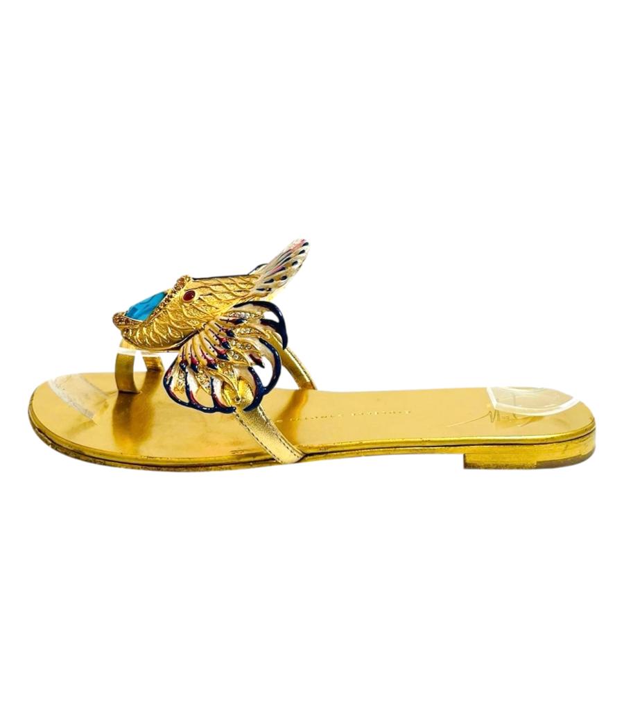 Zanotti gold sandals hotsell