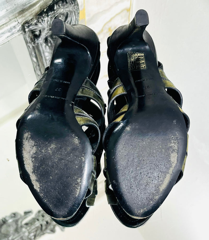Balenciaga by Nicolas Ghesquière Leather Bow Sandals. Size 37