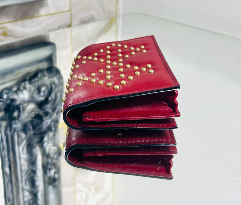 Dior Studded Leather Charm Wallet