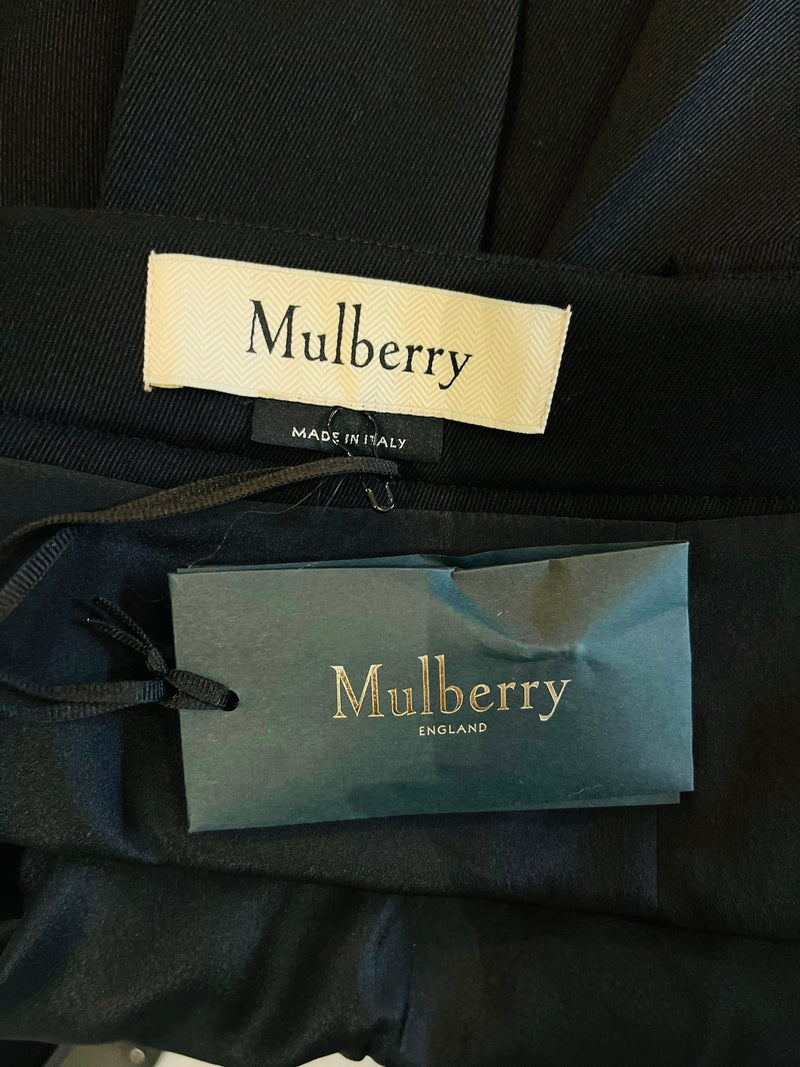 Mulberry Virgin Wool Blend Pleated Skirt. Size 38FR