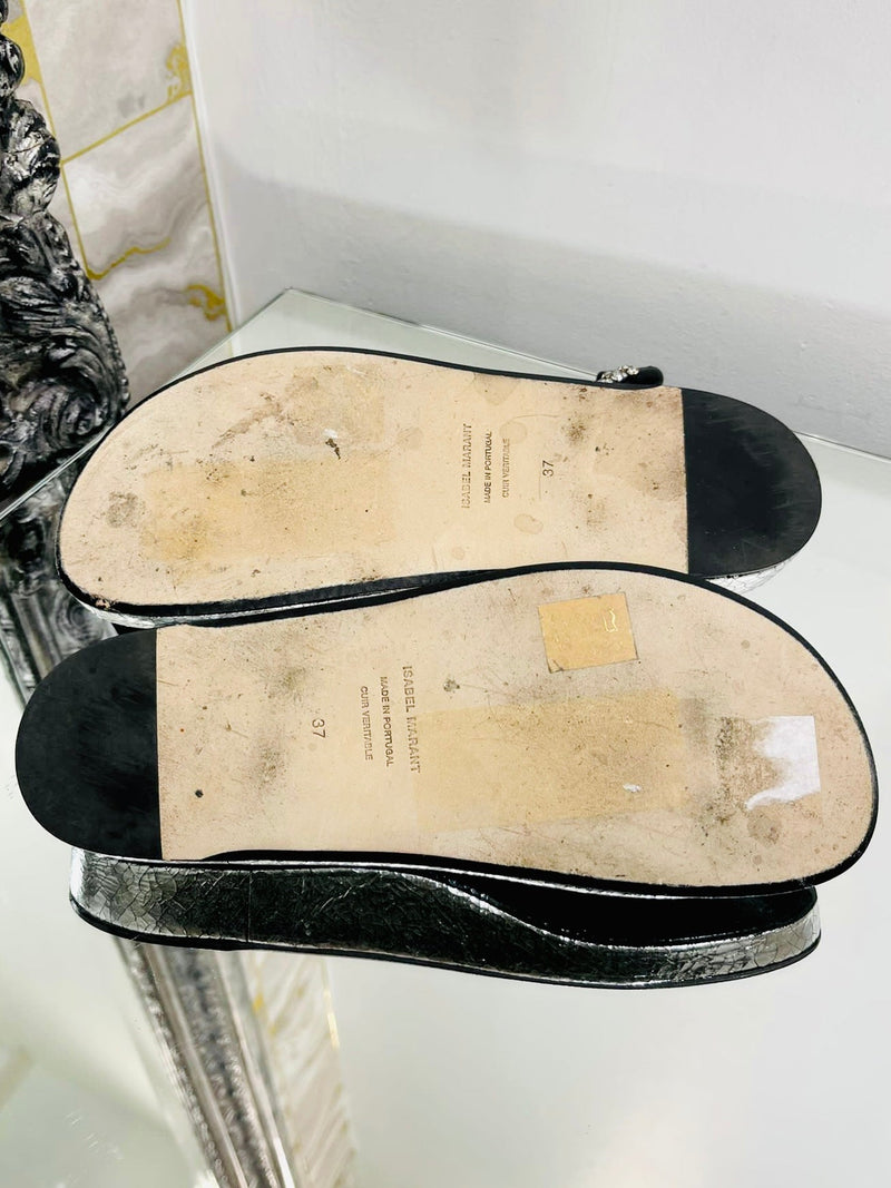 Isabel Marant Crystal Embellished Sandals. Size 37