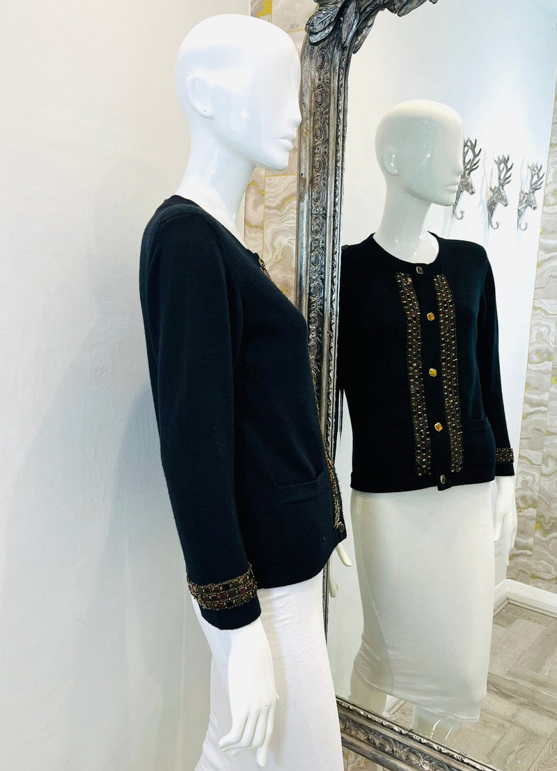 Chanel Paris Byzance Cashmere Jewelled Cardigan/Jacket. Size 38FR