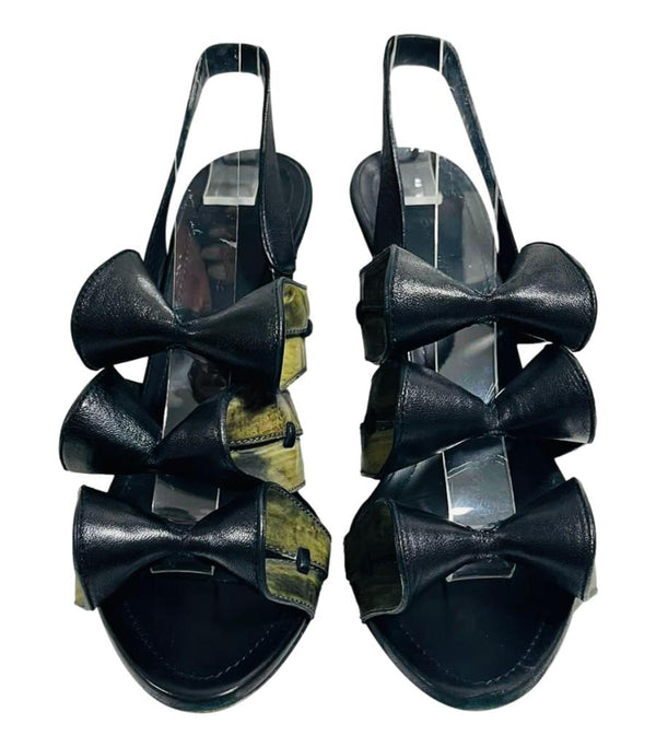 Balenciaga by Nicolas Ghesquière Leather Bow Sandals. Size 37