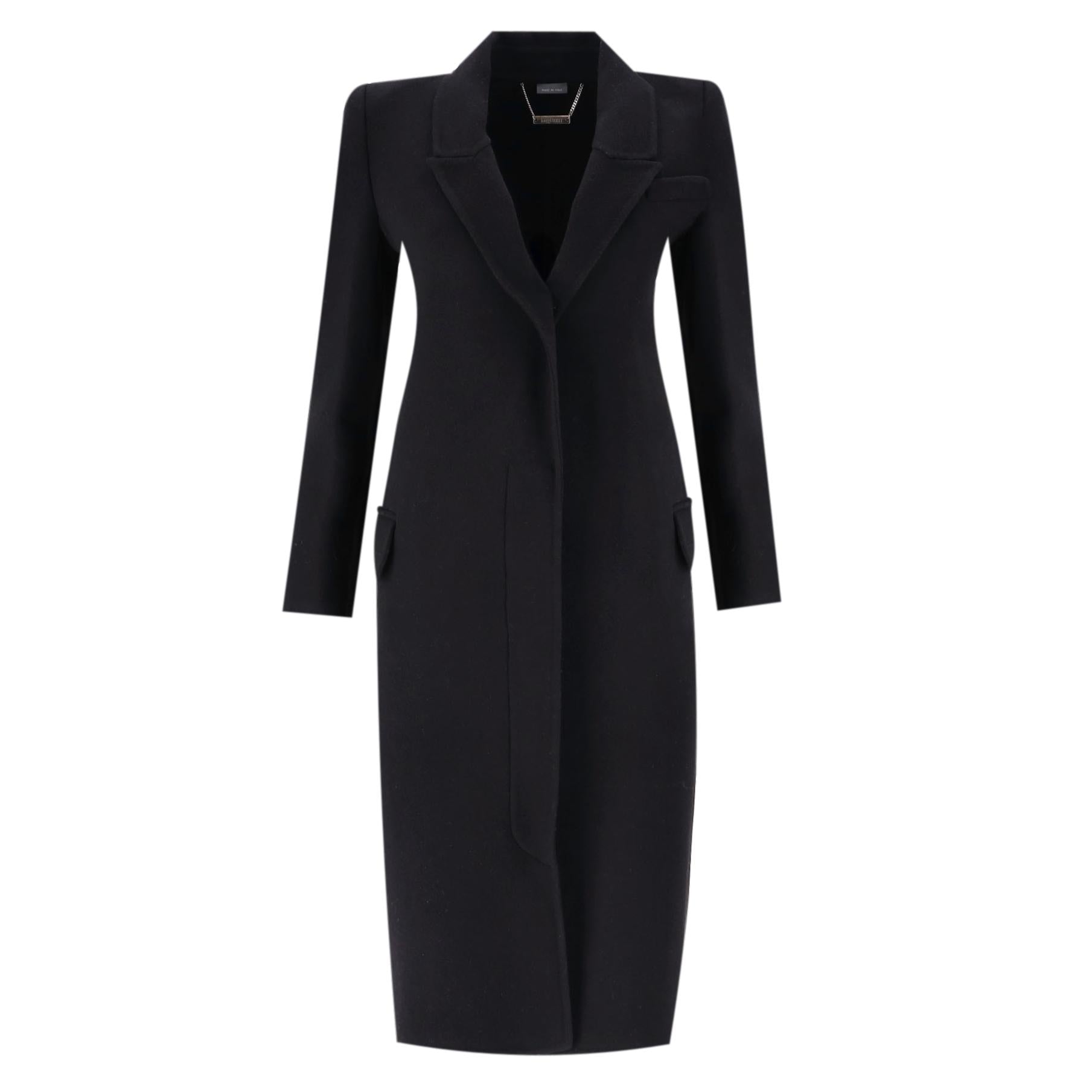 ALEXANDER McQUEEN 2011AW ロングコート Alexander McQueen Single-Breasted Long Wool Coat. Size S – Shush