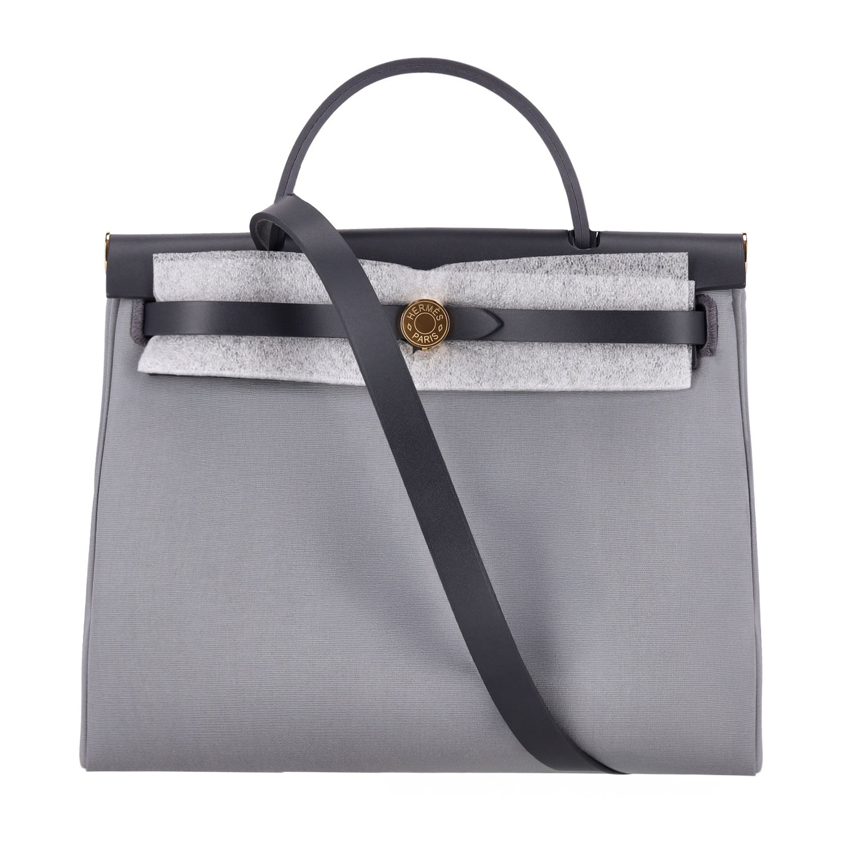 Hermes Toile & Vache Hunter Leather Herbag Zip 31 Bag Matching