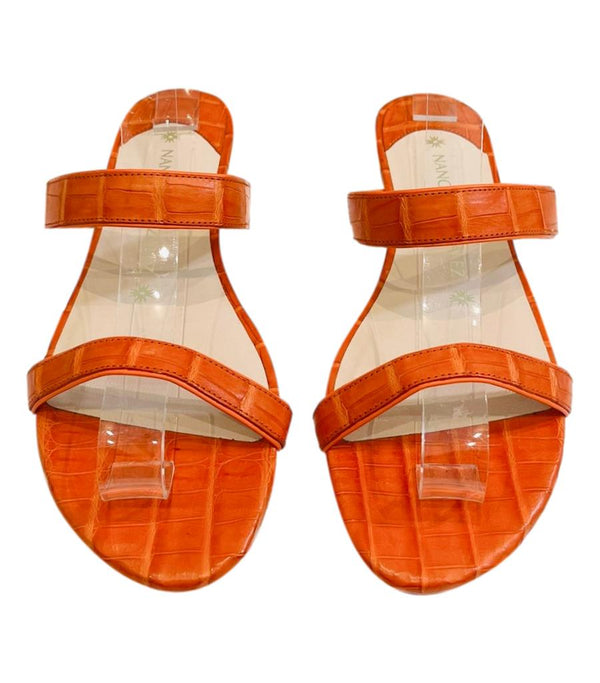 Nancy Gonzalez Crocodile Skin Sandals. Size 36