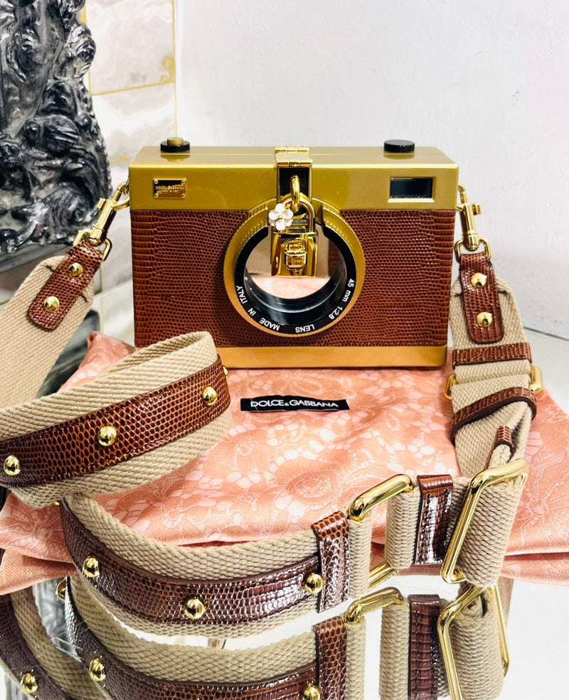 Dolce & Gabbana Lizard Skin Camera Bag