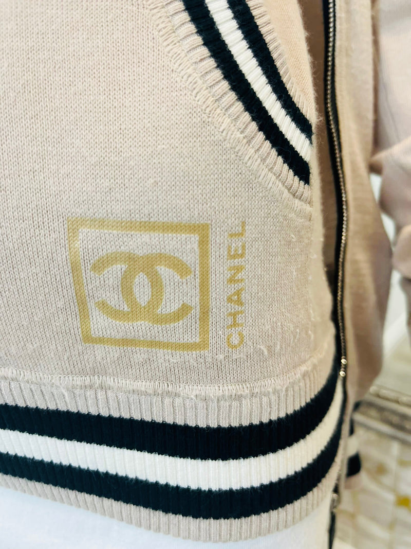 Chanel Cotton Top & Matching Hoodie. Size 40FR