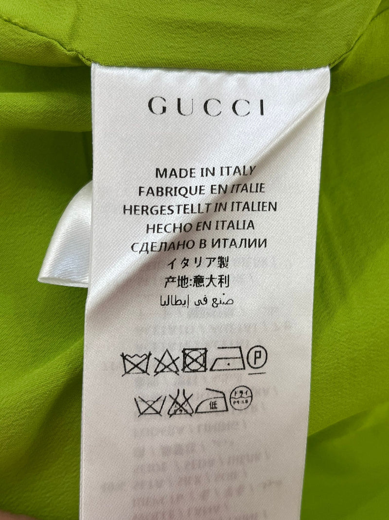 Gucci Pearl Button Skirt In Silk & Wool. Size 42IT