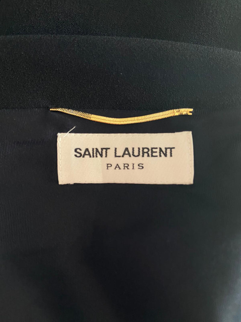 Saint Laurent Ruched Dress. Black Size 36FR