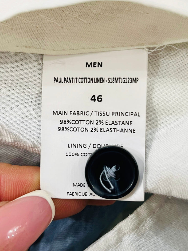 Officine Generale Cotton Trousers. Size 46IT