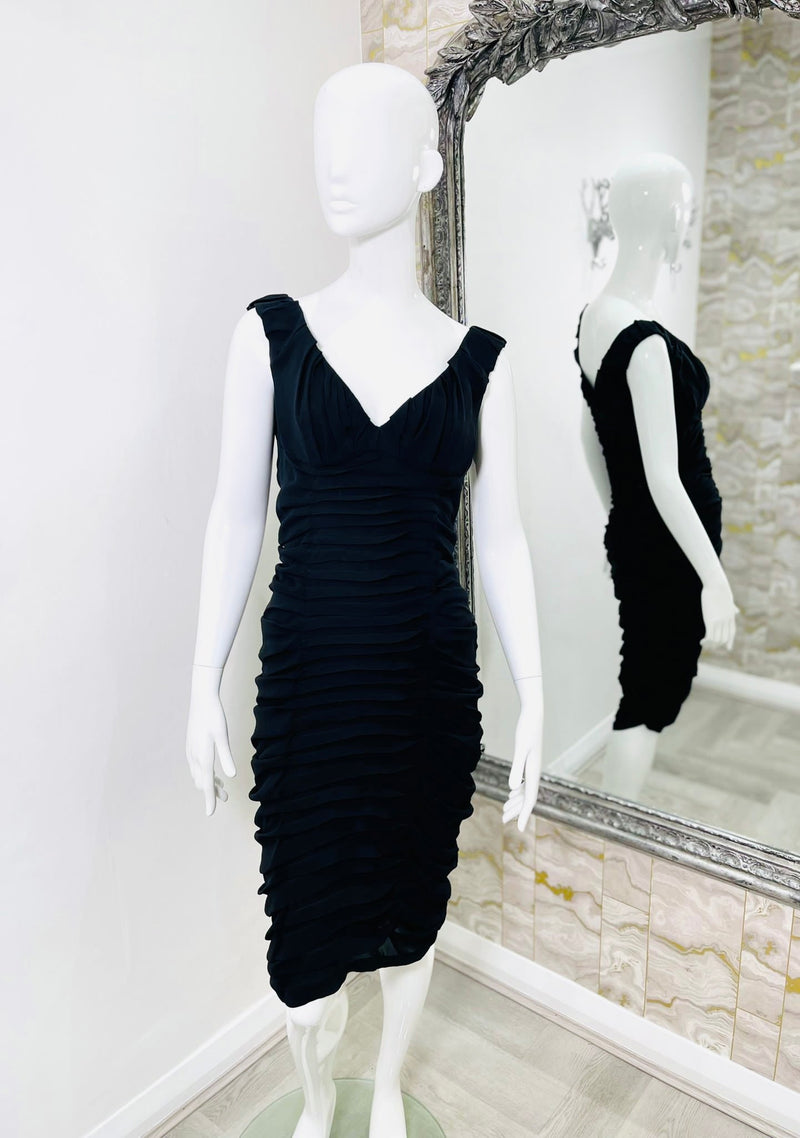 Yves Saint Laurent Silk Ruched Dress. Size 38FR