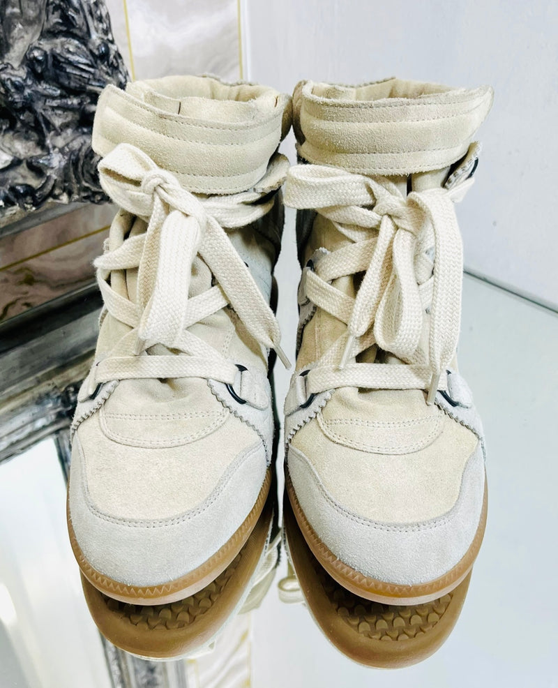 Isabel Marant Bluebell Suede Wedge Sneakers. Size 41
