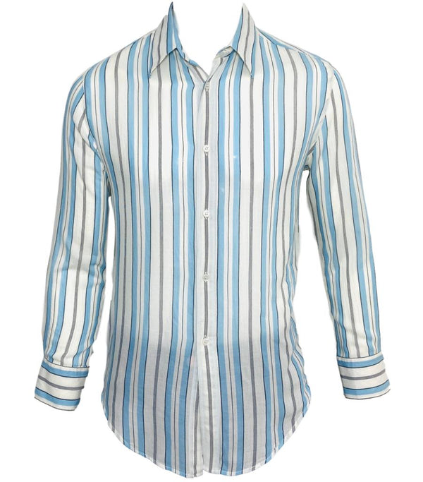 stella mccartney shirt white horizontal stripes cotton long sleeves luxury fashion consignment pre loved