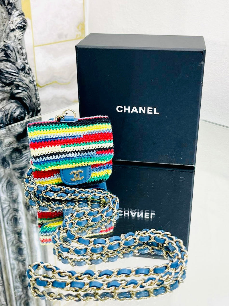 Chanel Air Pod Pro Knitted & Leather Case