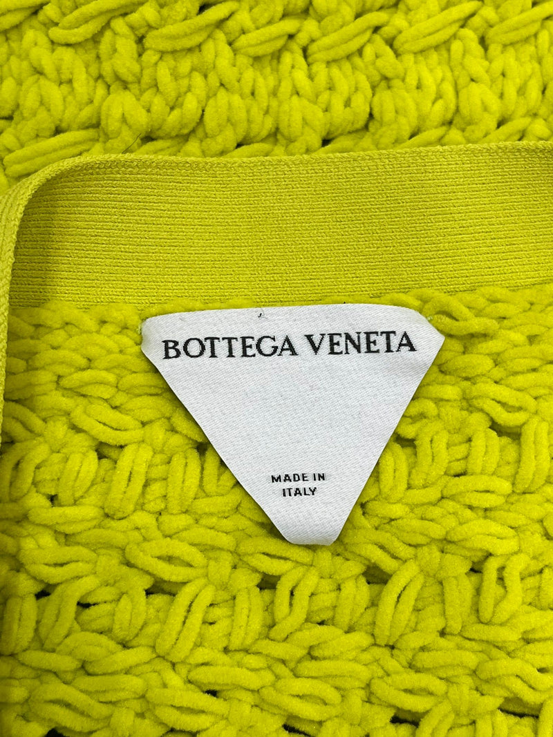 Bottega Veneta Cable Knit Chenille Mini Skirt. Size S