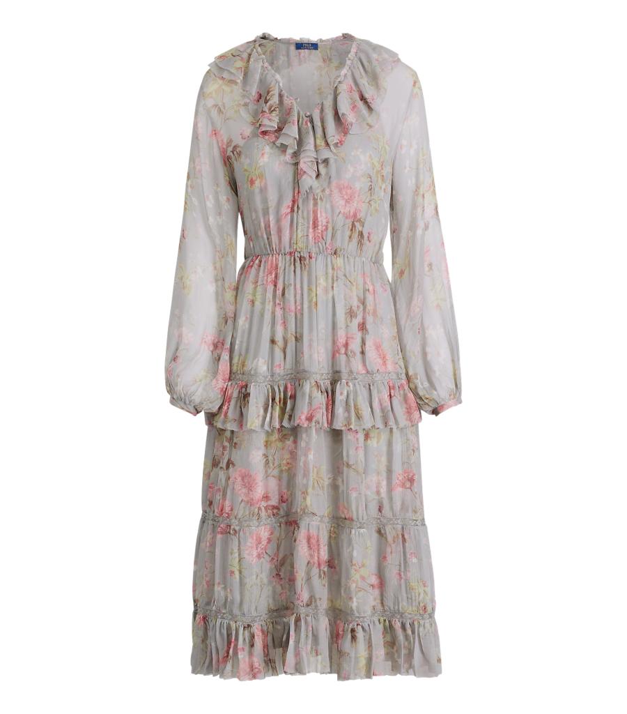Ralph Lauren Silk Georgette Dress. Size XS Shush London