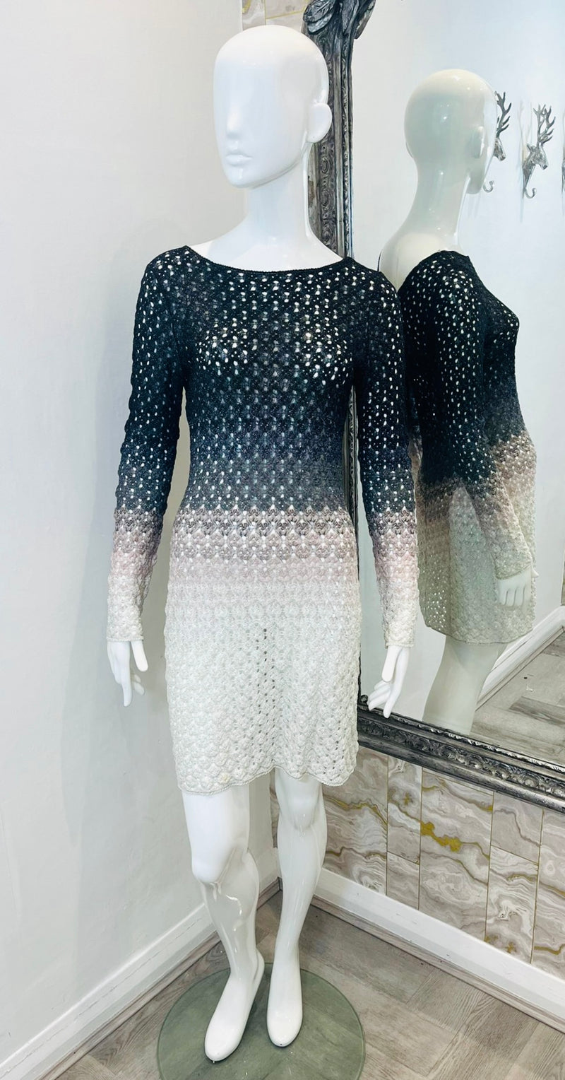 Missoni Crochet Knit Ombre Dress. Size 42IT