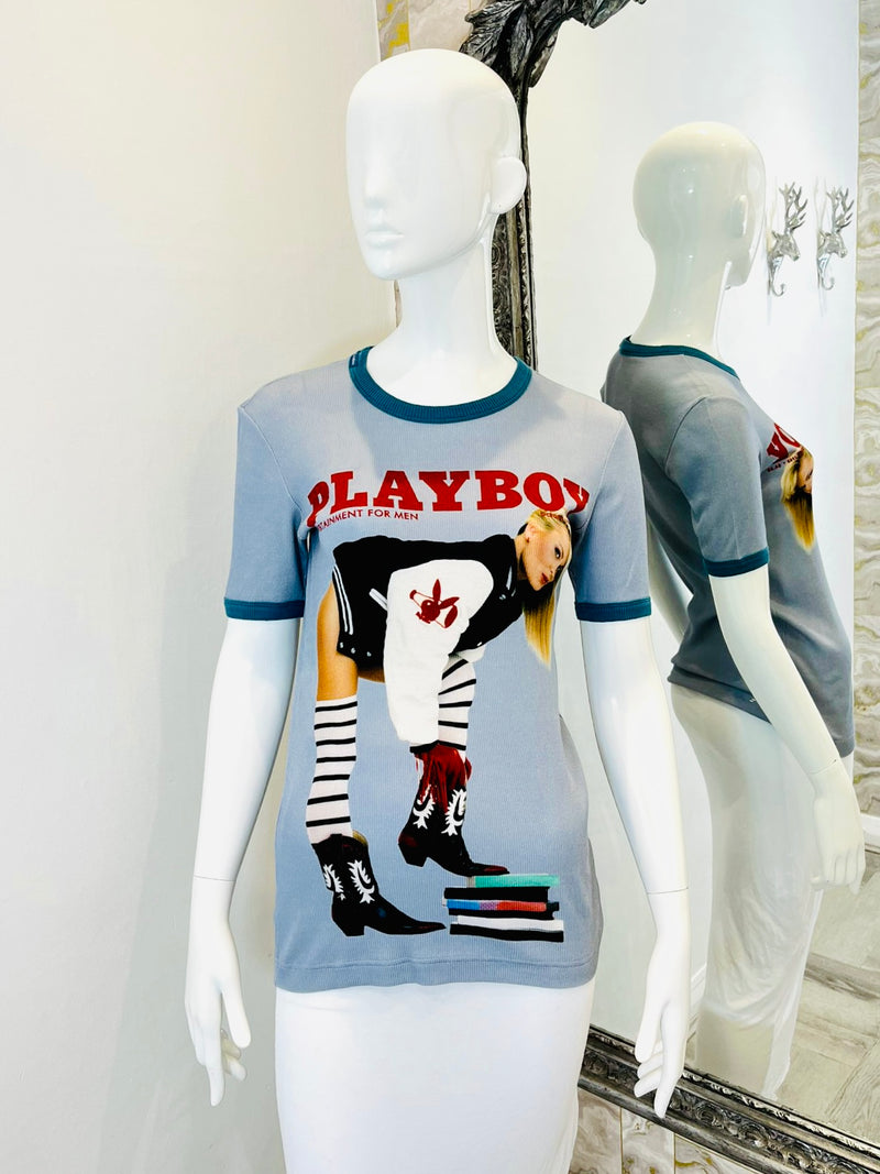 Dolce & Gabbana 'Playboy' T-Shirt. Size 48IT
