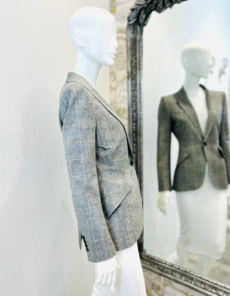 Alexander McQueen Virgin Wool Plaid Jacket. Size 42IT