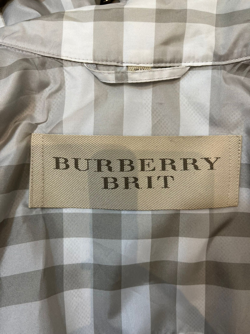 Burberry Brit Nova Check Trench Coat. Size 12UK