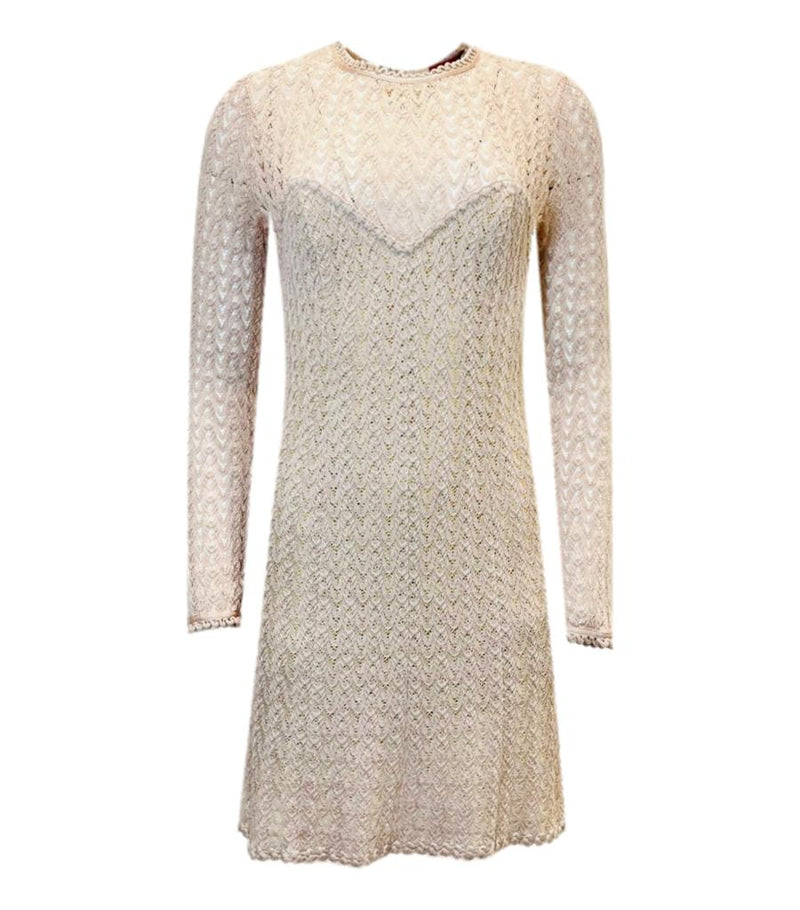 Missoni Wool Blend Crochet Knitted Dress. Size 44IT