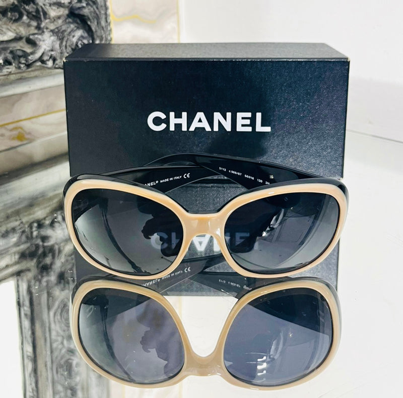 Chanel Camellia 'CC' Logo Sunglasses