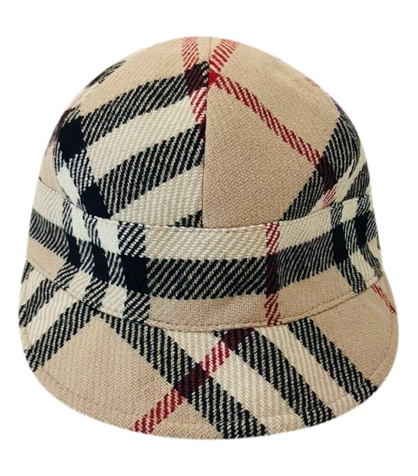 Burberry Cashmere & Wool Nova Check Hat/Cap