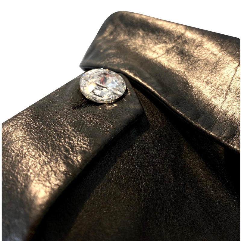 Philipp Plein Ltd Edition Logo Leather Trench Coat. Size S