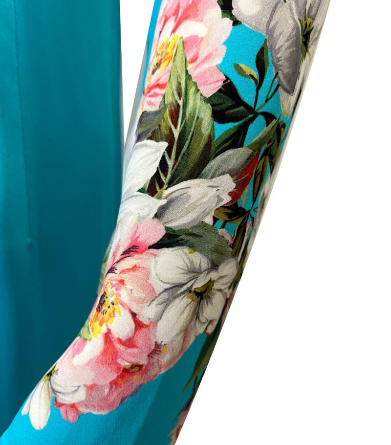 Dolce & Gabbana Silk Cat Print Dress. Size 44IT