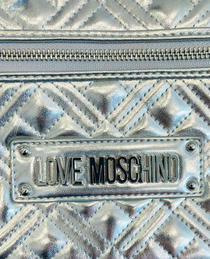 Love Moschino Metallic Logo Backpack