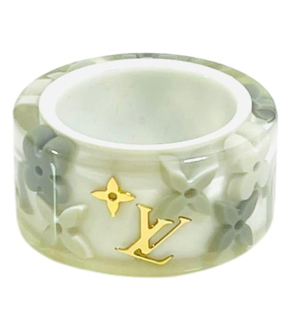 Louis Vuitton Inclusion Lucite 'LV' Logo Ring