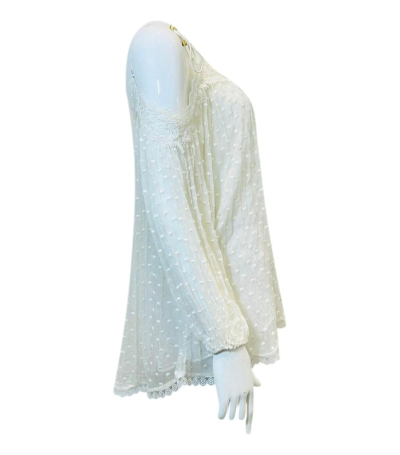 Zimmermann Cold Shoulder Silk Top. Size 1