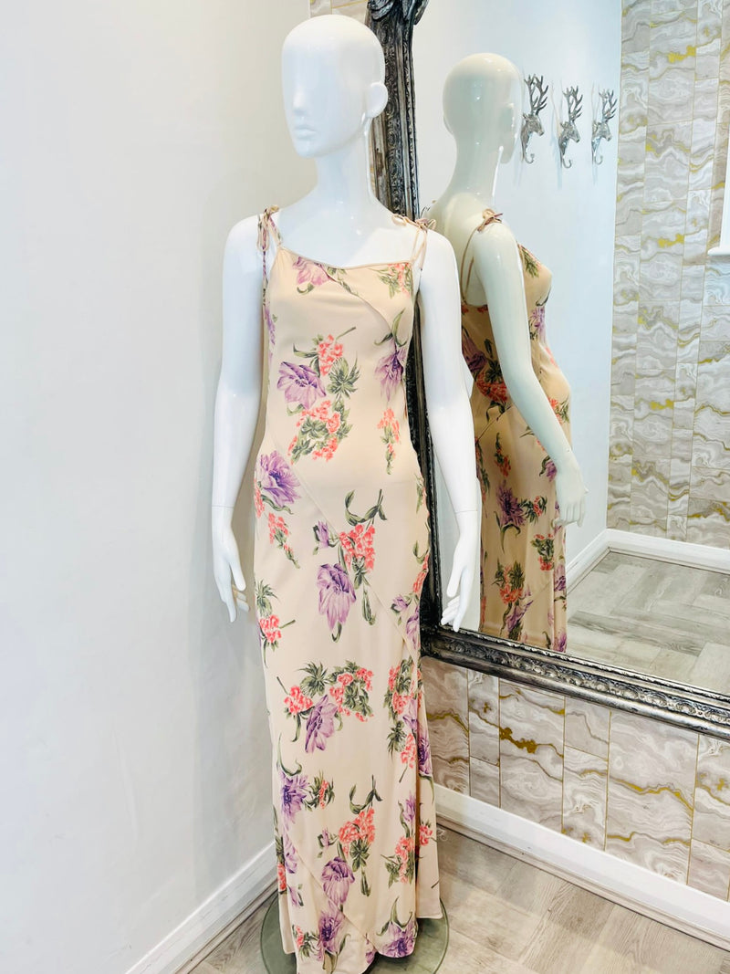 Joseph Silk Floral Maxi Dress. Size 38FR