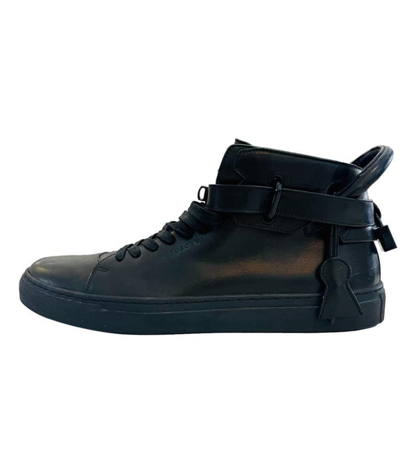 Buscemi Leather High-Top Sneakers With Padlock Detail. Size 46