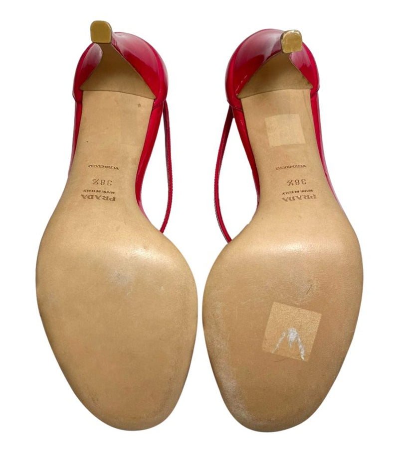 Prada Patent Leather Sandals. Size 38.5
