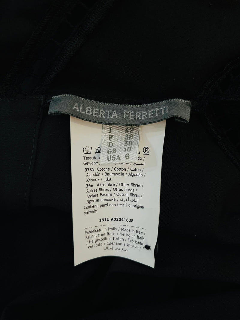 Alberta Ferretti Cotton Top. Size 42IT