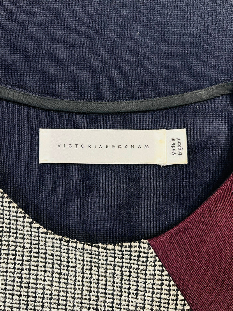 Victoria Beckham Wool Blend Panelled Top. Size 14UK