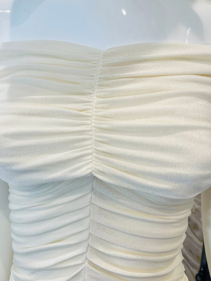 Khaite Off The Shoulder Crepe Jersey Bodysuit. Size XS
