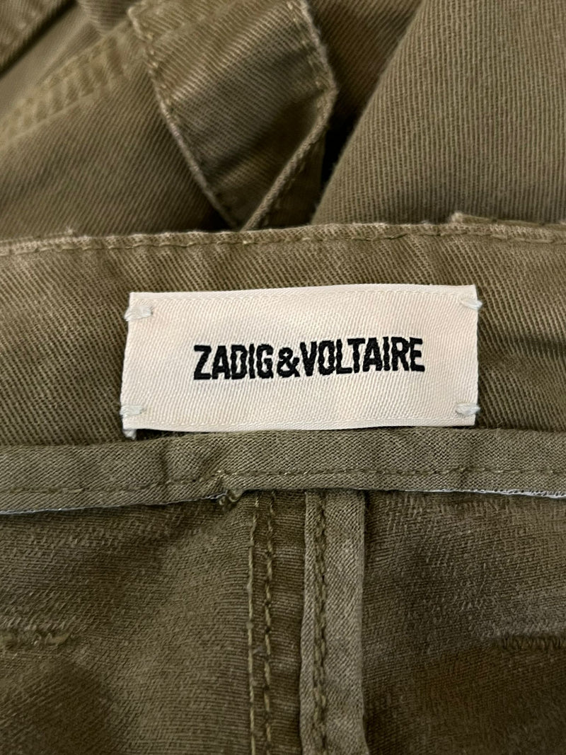 Zadig & Voltaire Cropped Cotton Trousers. Size 36FR