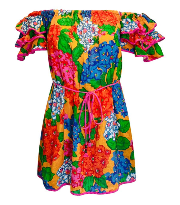 Zimmermann Floral Print Linen Dress. Size XS