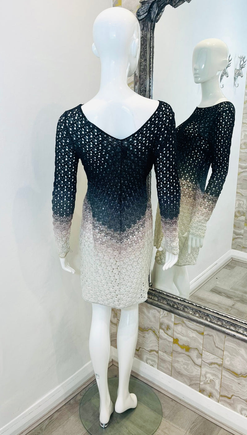 Missoni Crochet Knit Ombre Dress. Size 42IT