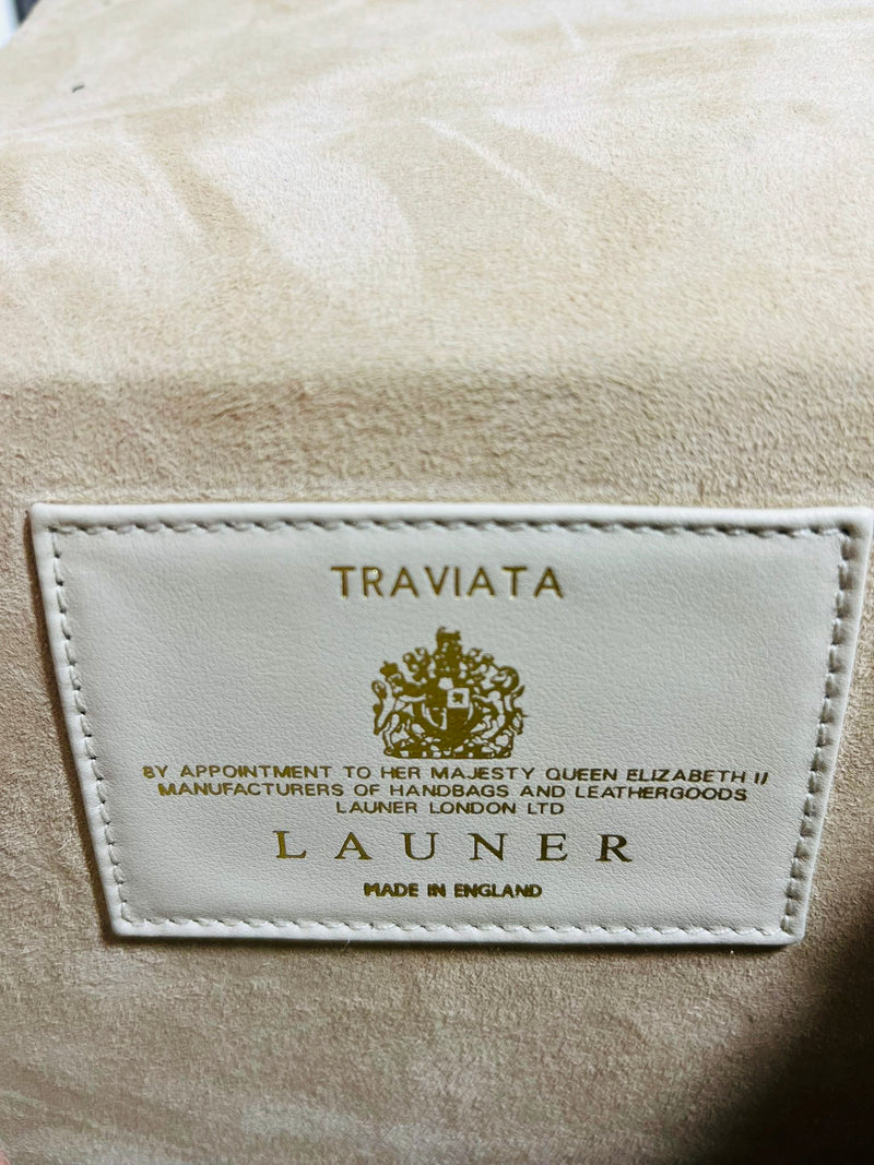 Launer Traviata Leather Tote Bag