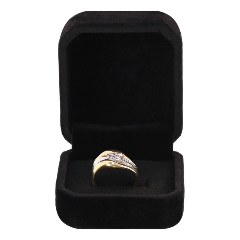 18k Tri-Colour Yellow, White & Rose Gold Diamond Ring