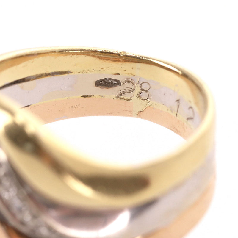 18k Tri-Colour Yellow, White & Rose Gold Diamond Ring