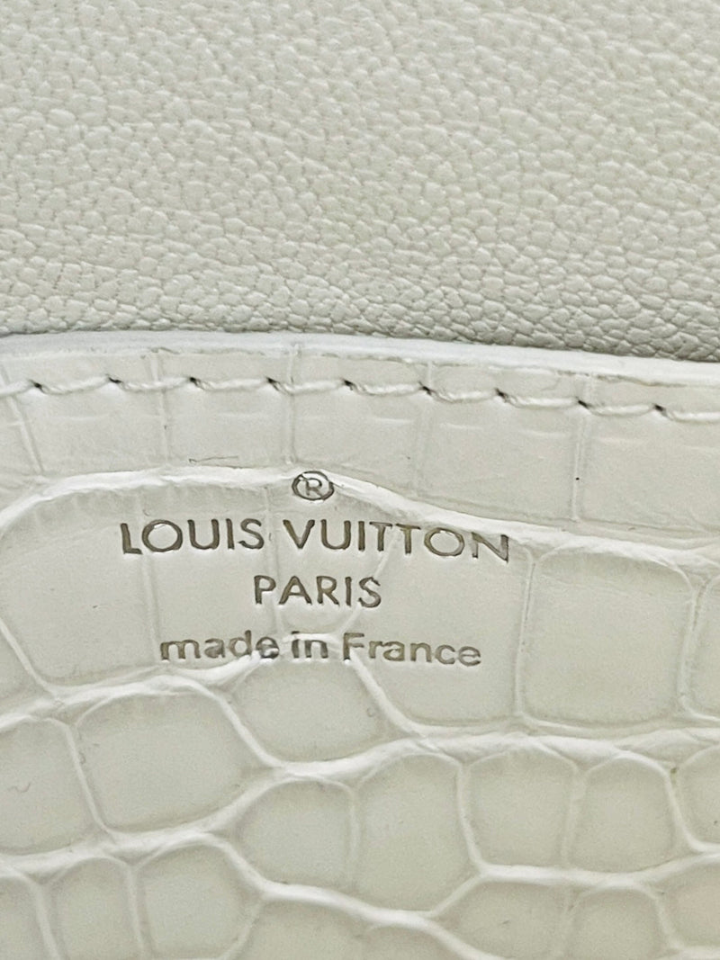 Louis Vuitton Crocodile Skin Twist Closure Bag