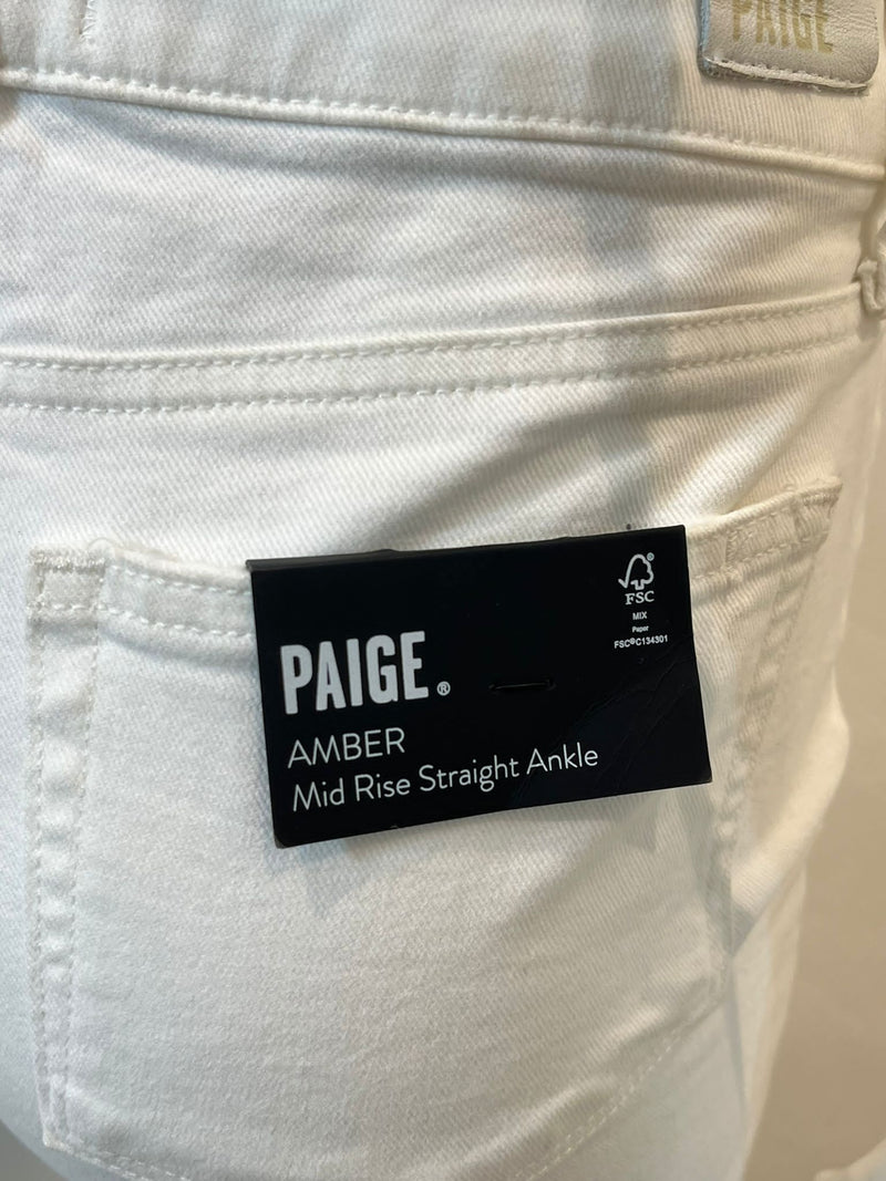Paige Straight Leg Cotton Jeans. Size XS